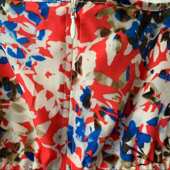J. Crew Bright Floral Mini dress - 6 (Orange, Blue, Black, White) - Picture 5 of 8